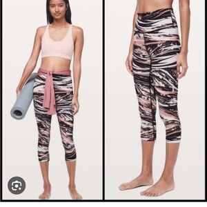 LULULEMON Wunder Under Luxtreme women’s crop fitness legging splash hi rise 10